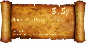 Bari Szilvia névjegykártya